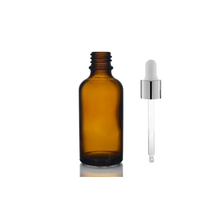 50ml kahverengi cam damlalıklı şişe, 50 adet, Gümüş Kapak Beyaz Emzik, Ecza şişesi, Damlalıklı şişe, propolis şişesi, damlatmalı şişe, saç serum şişesi, ecza şişesi
