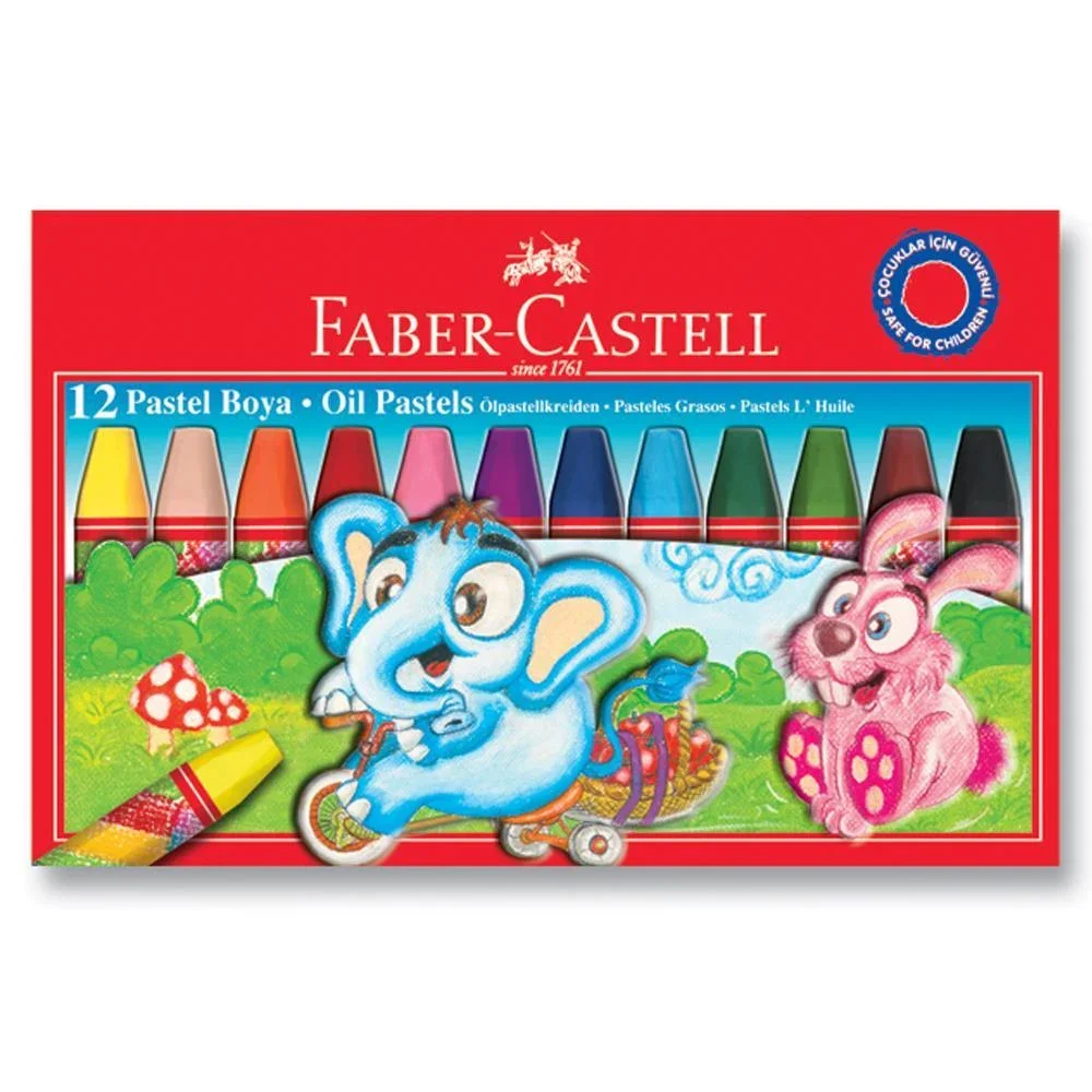 Faber-Castell Pastel Boya Red Line Karton Kutu Köşeli 12 Renk