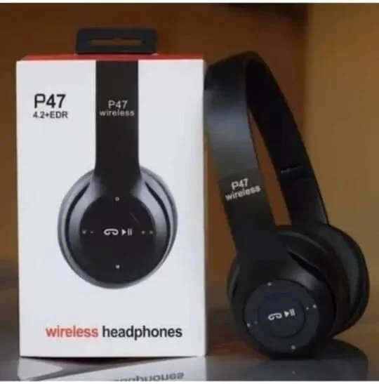 P47 Wireless Headphone Bluetooth Kablosuz Kulaklık Kafaüstü