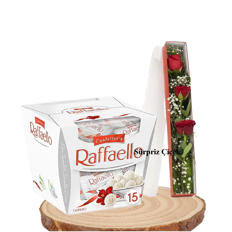 Kutuda3 Gül & Raffaello Çikolata