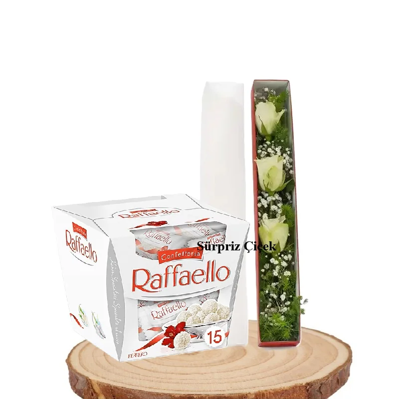Kutuda Gül Raffaello Sürpriz Çikolata