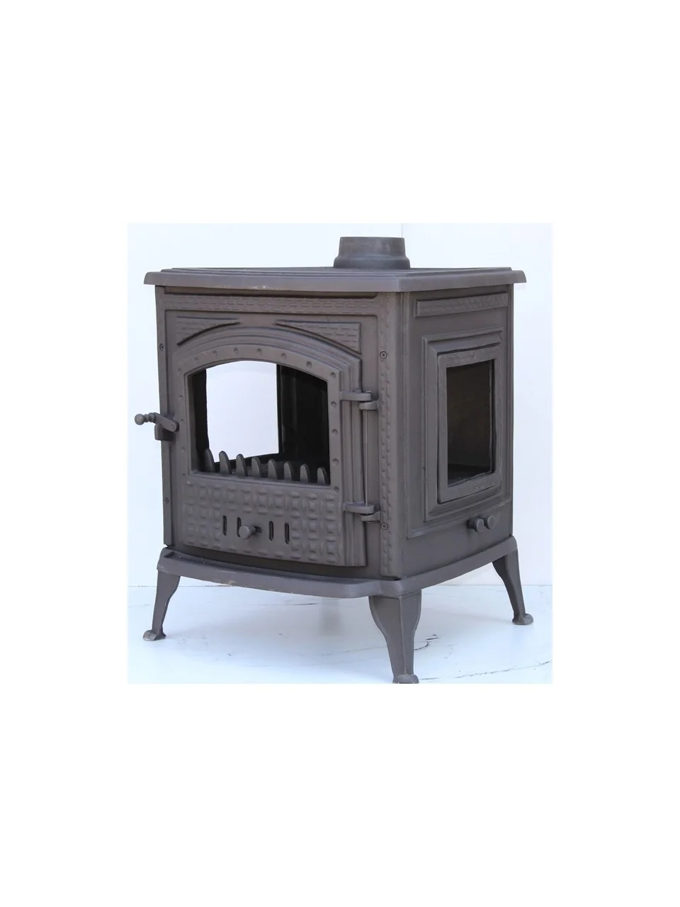 MF125 Model Döküm Soba – 3 Camlı Şömine Soba (Kalın Döküm)