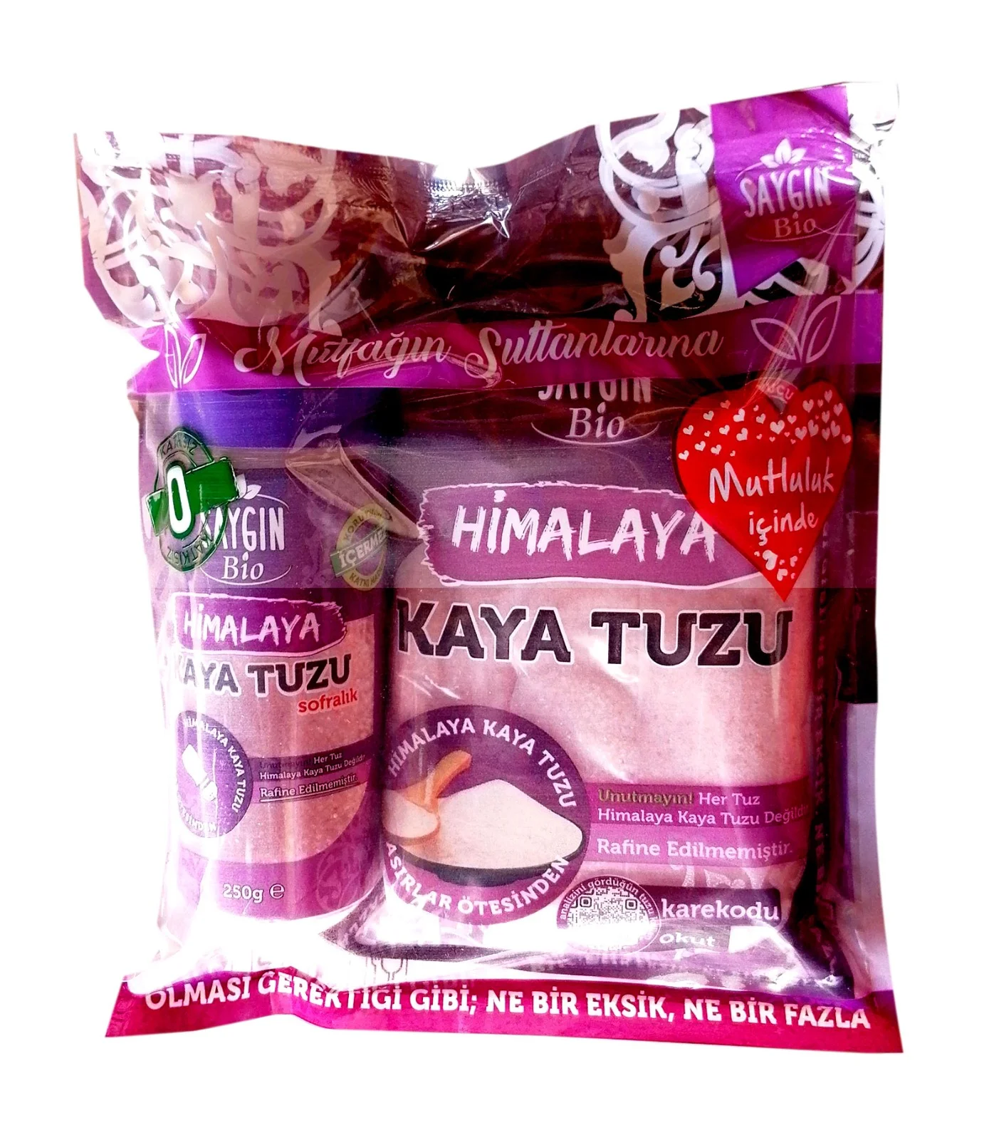 SAYGIN Himalaya Tuzu Tuzluklu Ikili Set (500 + 250 Gr)