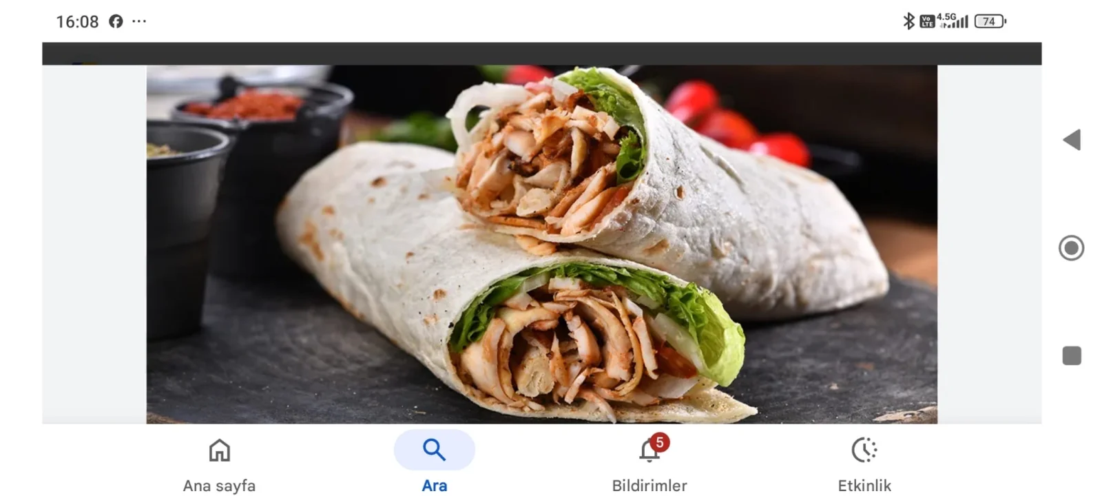 Lavaş Ekmekte Tavuk Döner