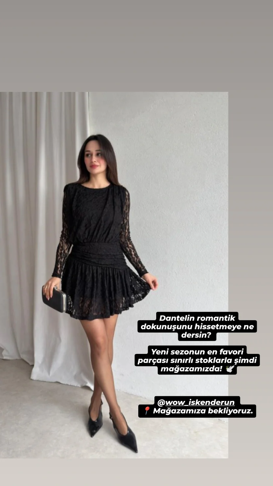 Dantel Detaylı Elbise