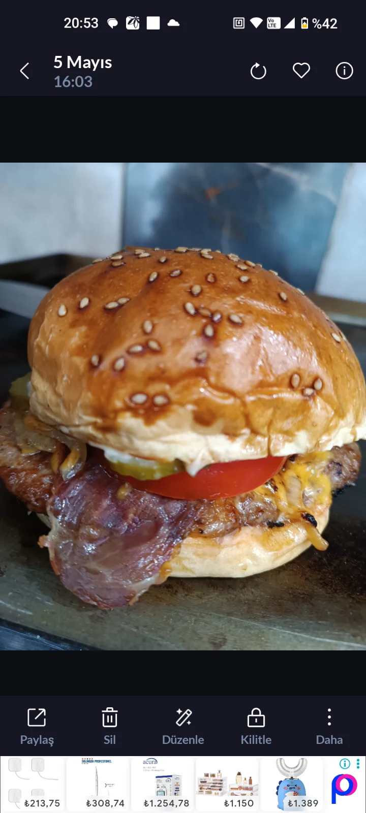 Pastırmalı Hamburger