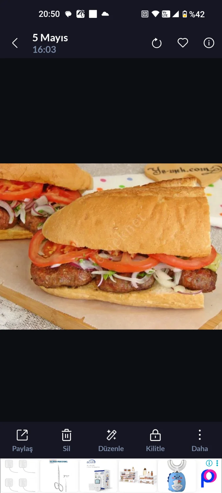 Yarım Köfte Ekmek