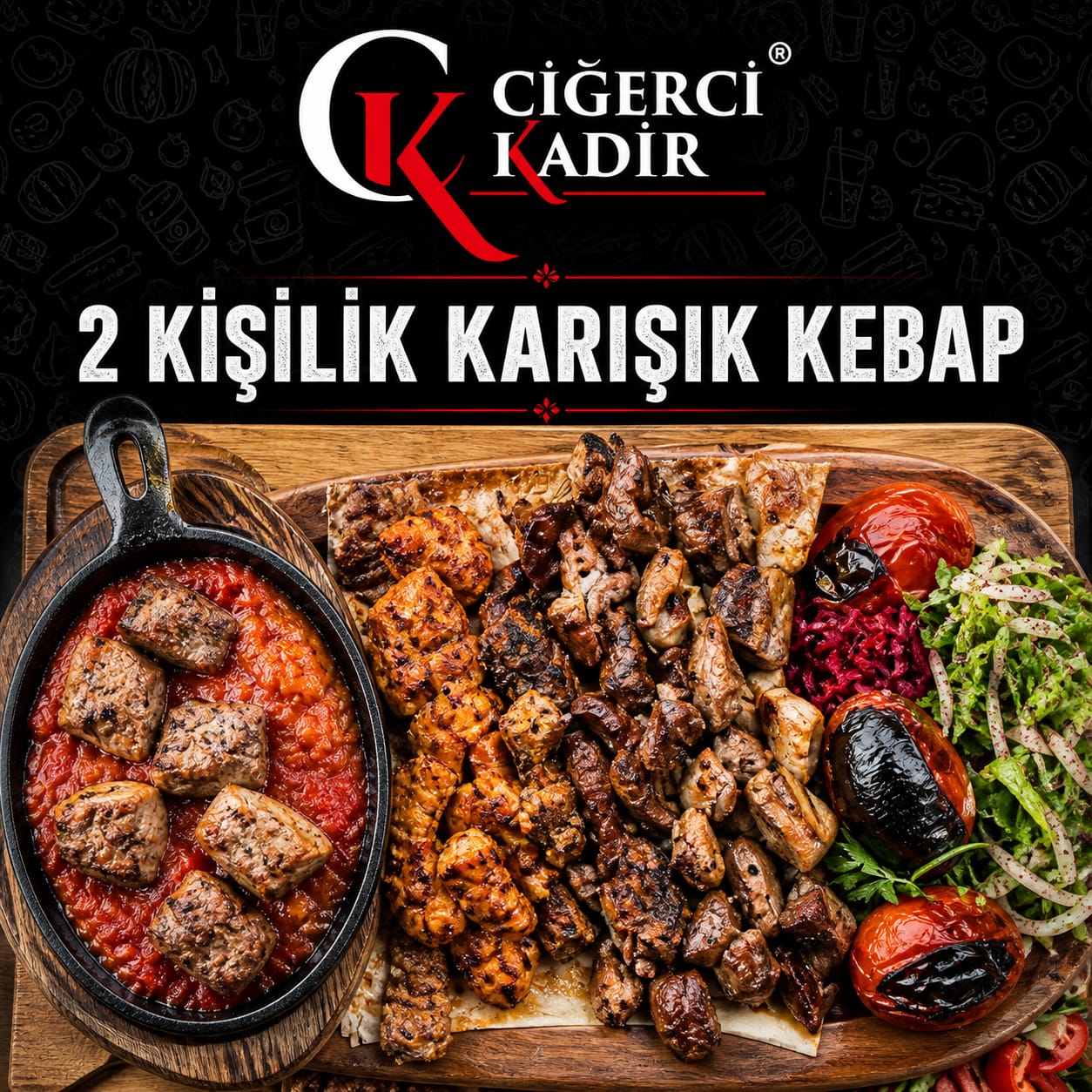 2 Kişilik Karışık Kebap