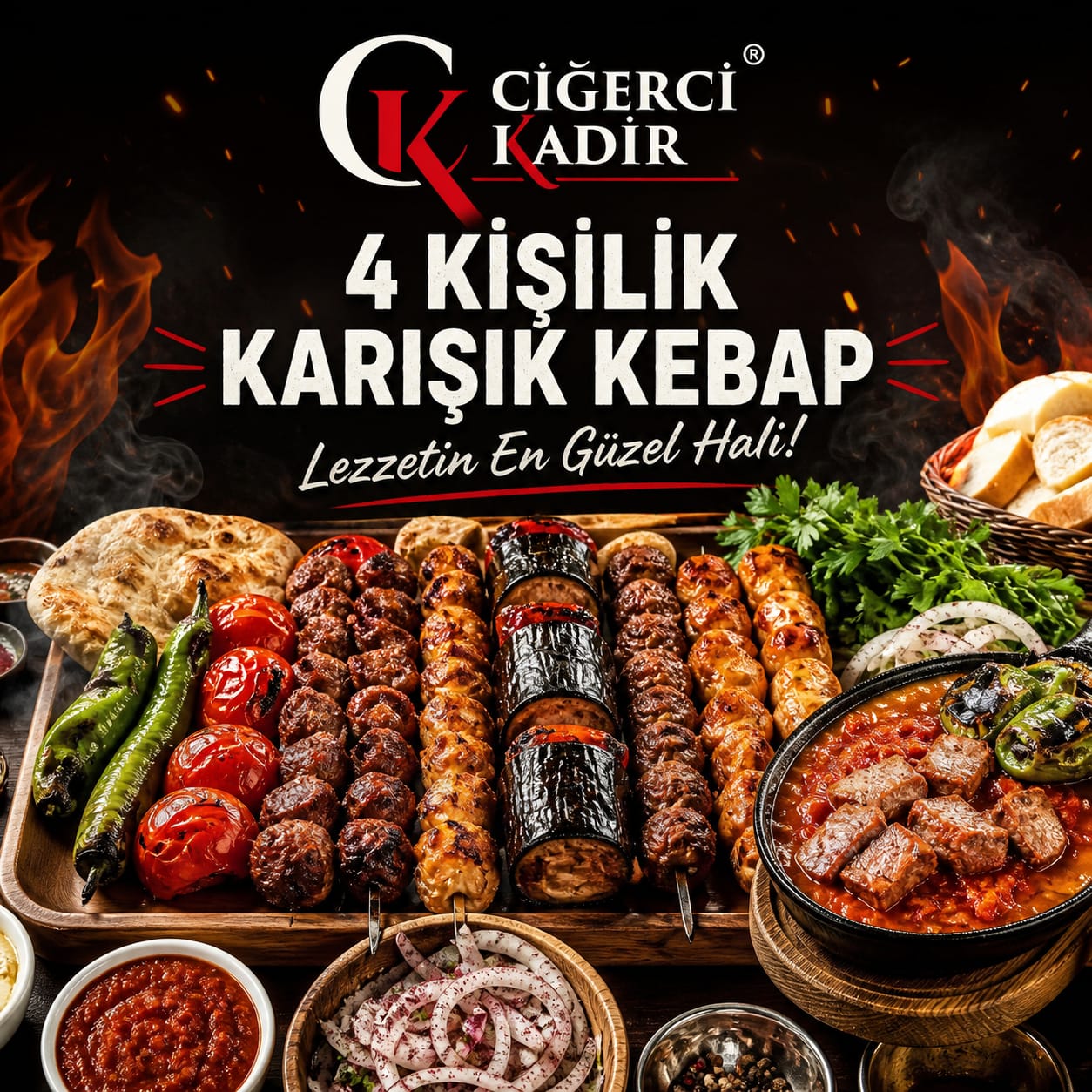 4 Kişilik Karışık Kebap