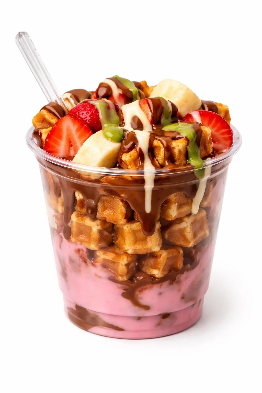 Bardak Waffle Beyaz Çikolatalı
