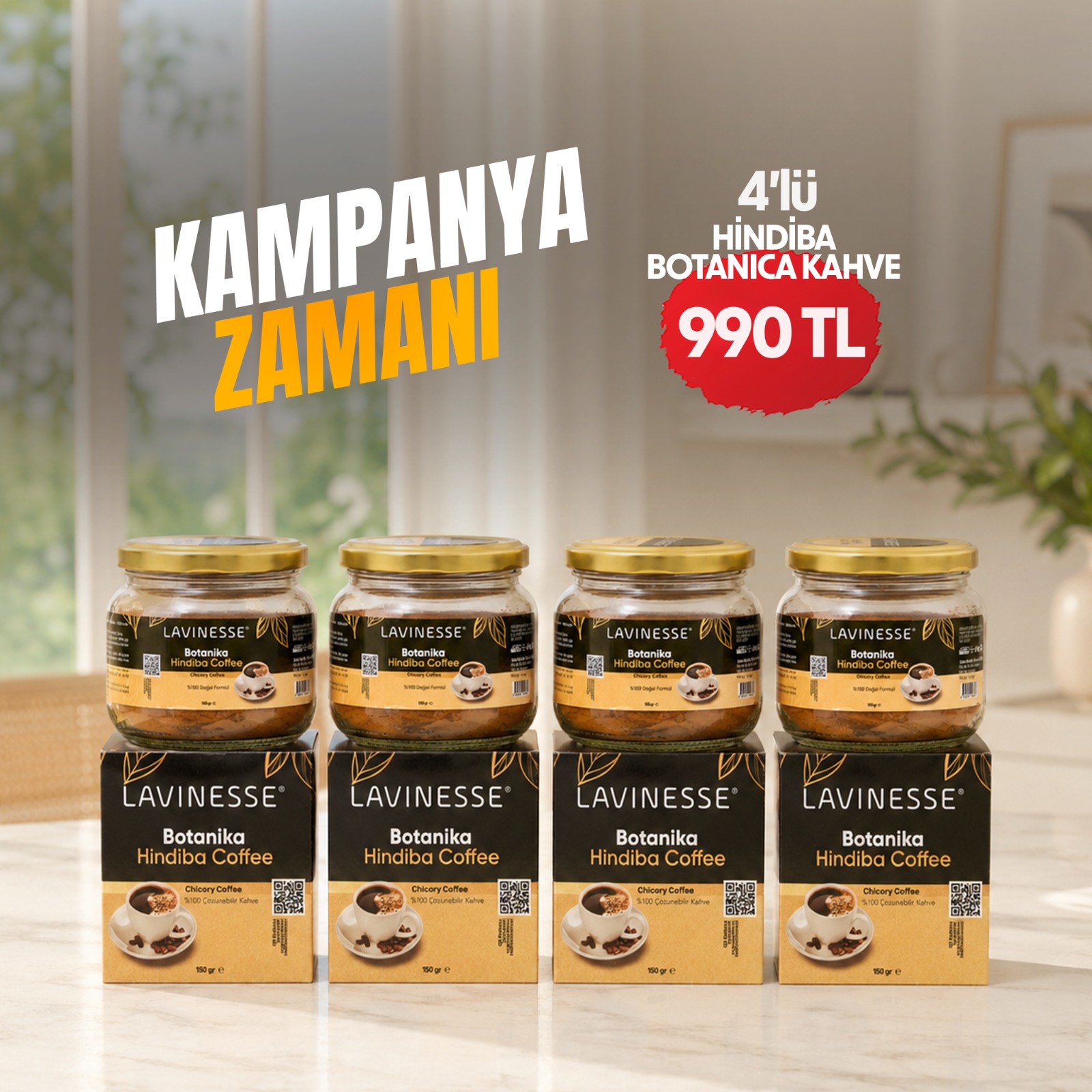 4'lü Botanica Hindiba Kahve
