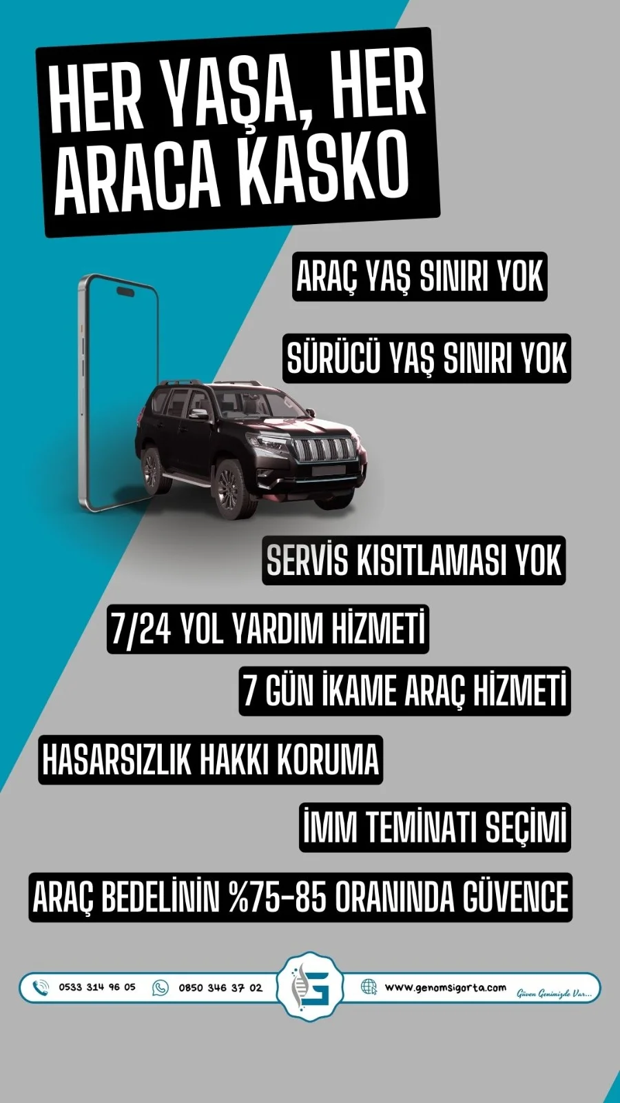 Her Araca, Her Yaşa Uygun Kasko Sigortası