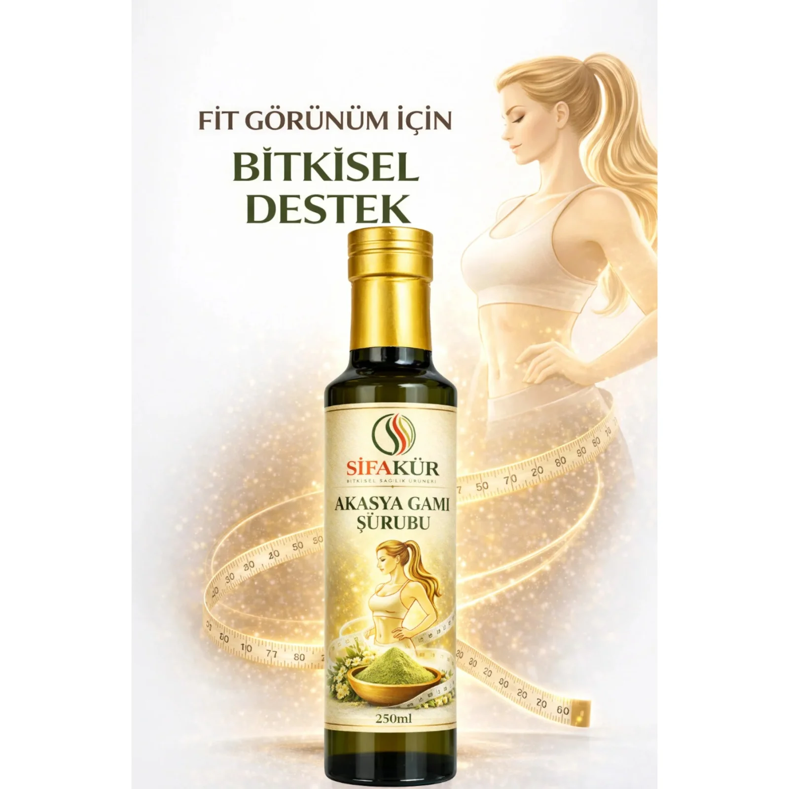 Şifakür Akasya Gamı Şurubu 250 ml | L-Carnitin & Matcha İçerikli Bitkisel Takviye