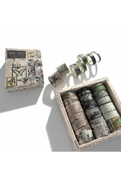 Washi Bant, Retro Desen Bant Set