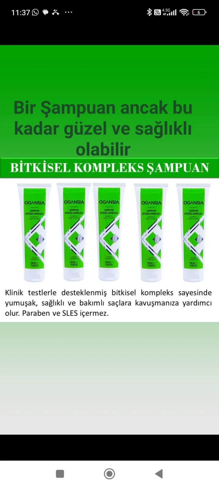 Bitkisel Kompleks Şampuan