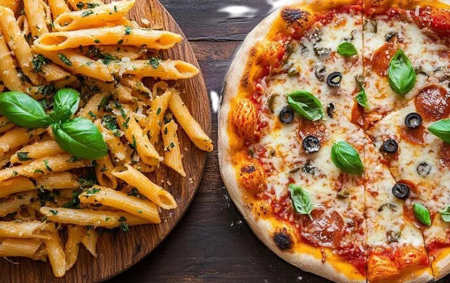 Pesto Pizza ve Makarna